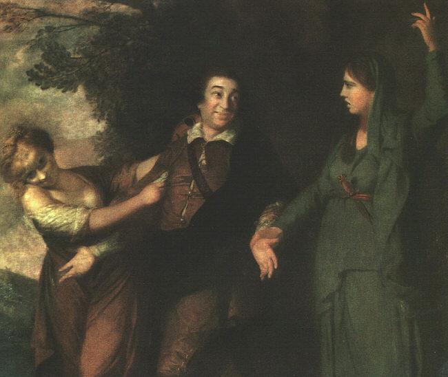 Sir Joshua Reynolds Garrick Between Tragedy and Comedy oil painting picture
